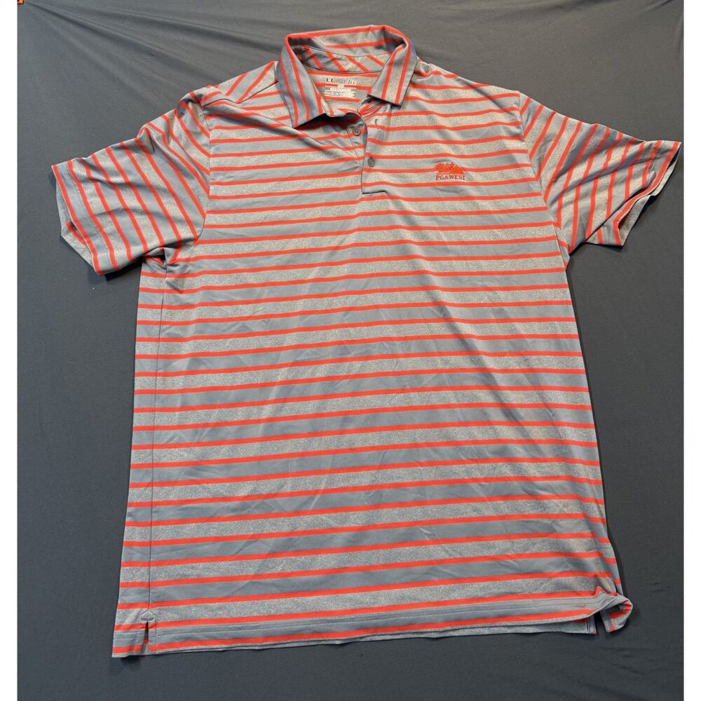 Under Armour HeatGear Loose Fit Polo Shirt Men’s L Short Sleeve PGA West Logo